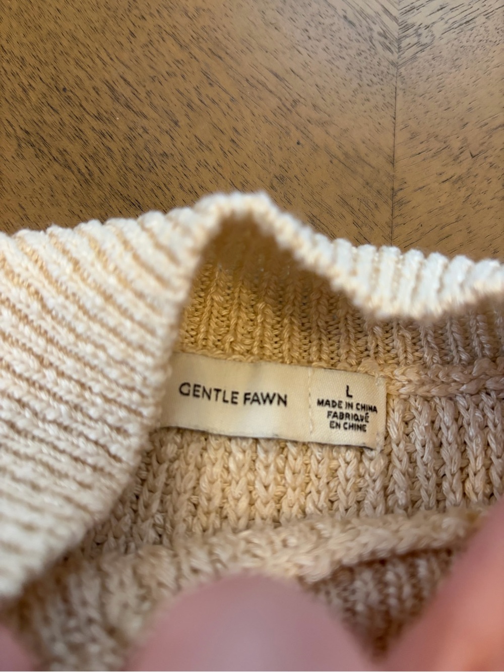 Gentle Fawn Sleeveless Cowl Knit Tank in Light Beige - Picture 3 of 4